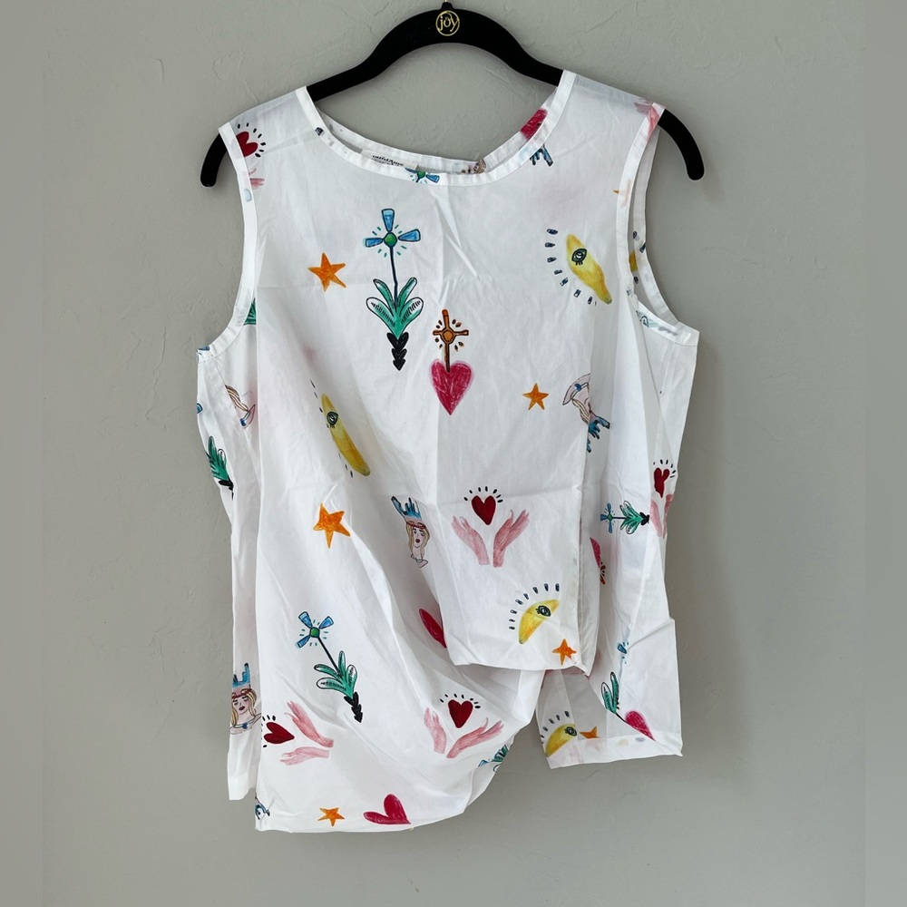 OTTOD’AME ASYMMETRIC PRINT BLOUSE 4